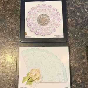 Decorative Lace Medallion and Fan dies for use with die cutting machine